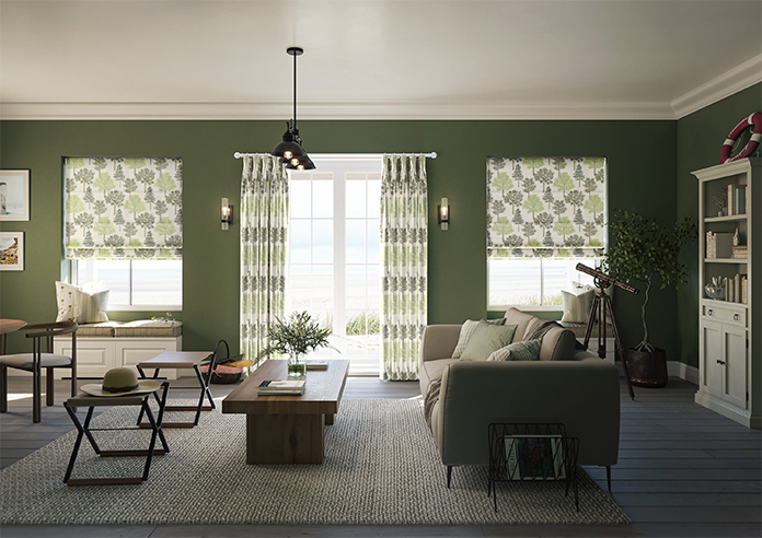 Coppice Faux Silk, Olive - Twist&Fit Roman Blind - Image 8